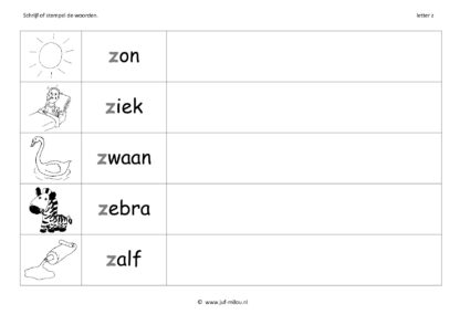 Leren lezen letter z - Afbeelding 5