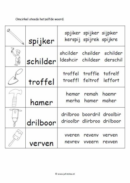 Bouwvakker - 14 Taalwerkbladen - Afbeelding 2