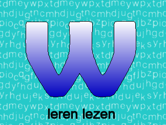 Leren lezen letter w