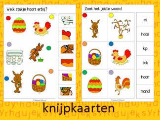 Pasen - 6 Knijpkaarten