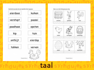 Pasen - 18 Taalwerkbladen