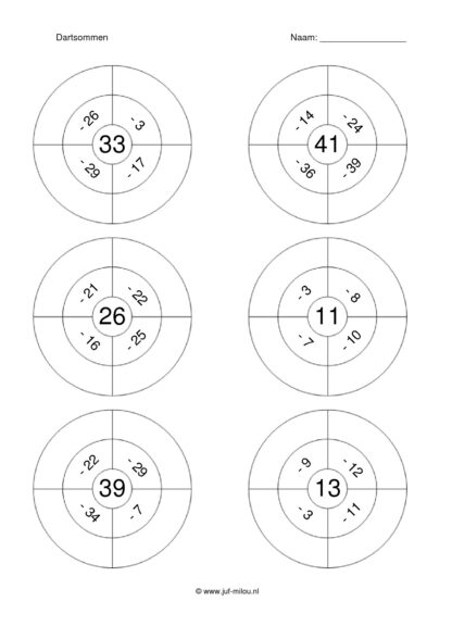 Dartsommen eraf t/m 50 - 4 - Afbeelding 2