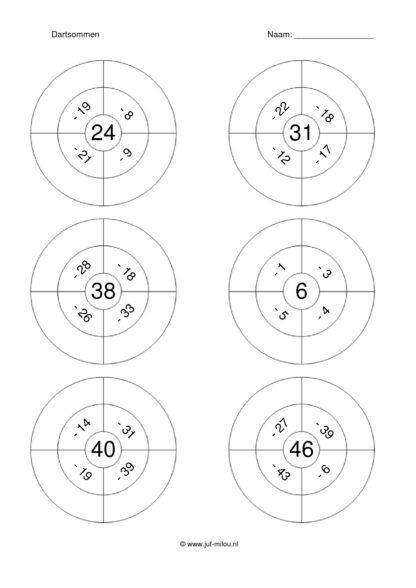 Dartsommen eraf t/m 50 - 4 - Afbeelding 3