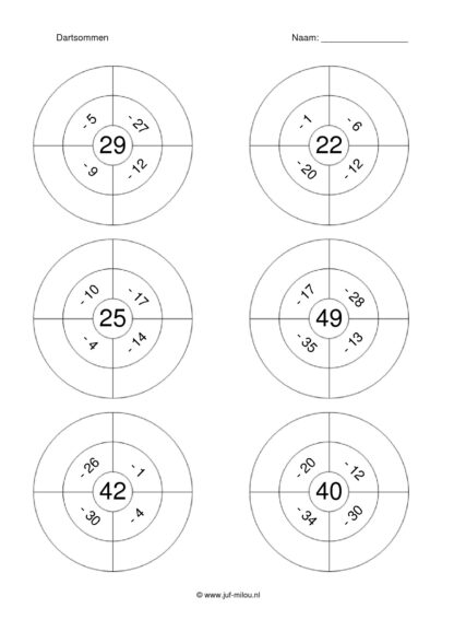Dartsommen eraf t/m 50 - 4 - Afbeelding 4