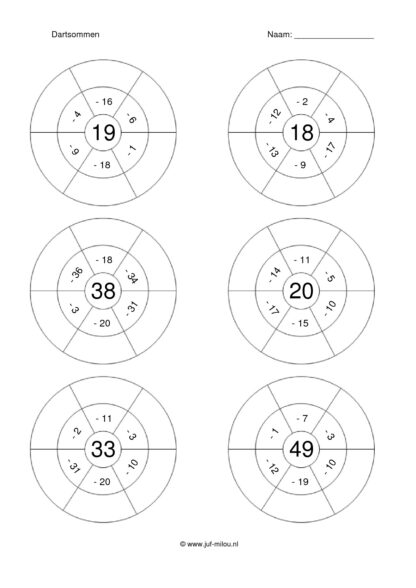 Dartsommen eraf t/m 50 - 6 - Afbeelding 2