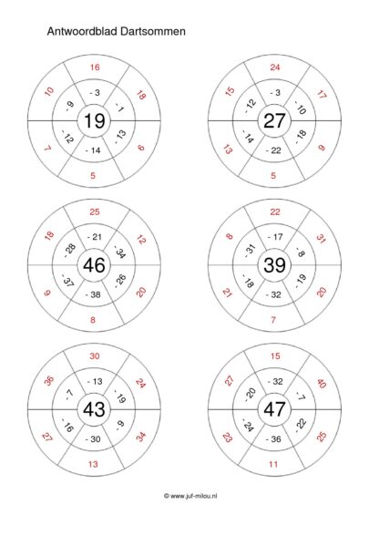 Dartsommen eraf t/m 50 - 6 - Afbeelding 4