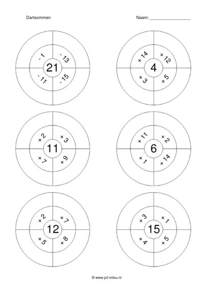 Dartsommen eraf / erbij t/m 20 - 4 - Afbeelding 2
