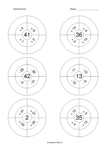 Dartsommen erbij / eraf t/m 50 - 4 - Afbeelding 2