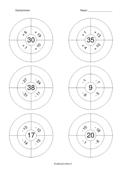 Dartsommen erbij / eraf t/m 50 - 4 - Afbeelding 4
