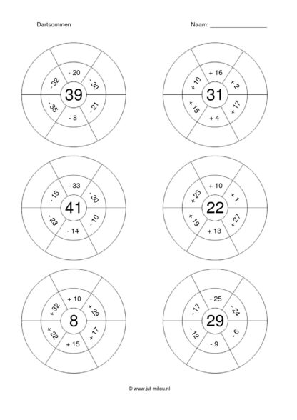 Dartsommen erbij / eraf t/m 50 - 6 - Afbeelding 2