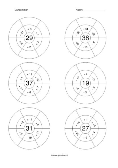 Dartsommen erbij / eraf t/m 50 - 6 - Afbeelding 3