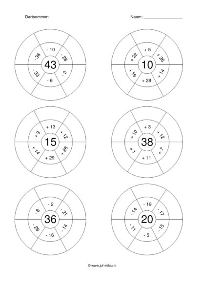 Dartsommen erbij / eraf t/m 50 - 6 - Afbeelding 4