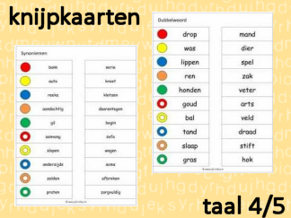 Knijpkaarten - Taal
