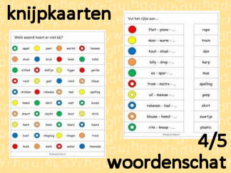 Knijpkaarten - Woordenschat