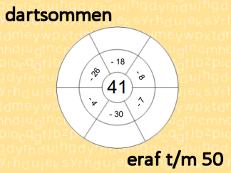 Dartsommen eraf t/m 50 - 6