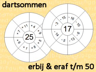 Dartsommen erbij / eraf t/m 50 - 8
