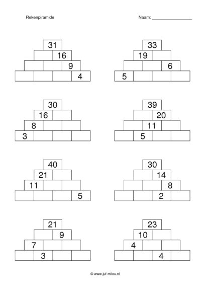 Rekenpiramides t/m 50 - Afbeelding 2