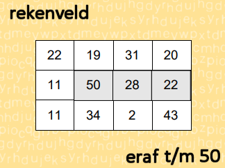 Rekenveld eraf t/m 50
