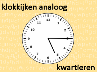 Klokkijken kwartieren geschreven naar analoog