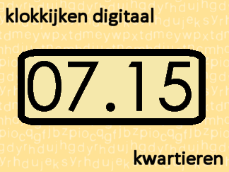 Klokkijken kwartieren digitaal naar geschreven