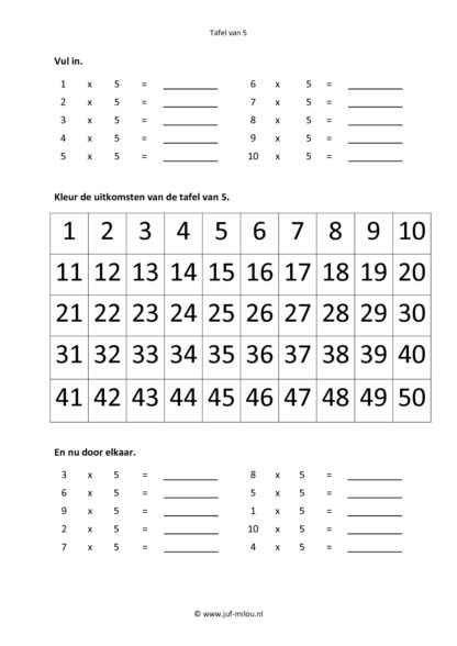 Tafels 1 t/m 5 - Afbeelding 4