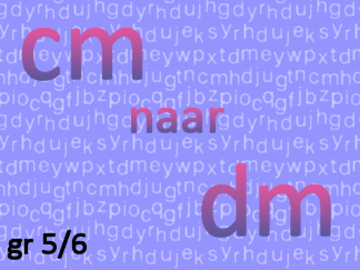 Afstandsmaten cm naar dm
