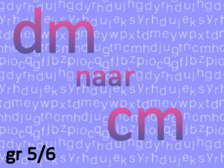 Afstandsmaten dm naar cm