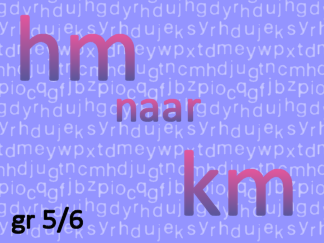 Afstandsmaten hm naar km