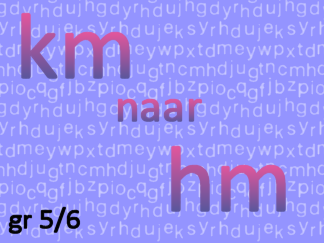 Afstandsmaten km naar hm