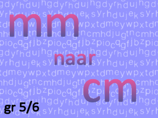 Afstandsmaten mm naar cm