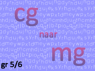 Gewichtsmaten cg naar mg