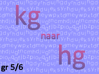Gewichtsmaten kg naar hg
