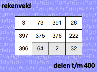 Rekenveld : t/m 400