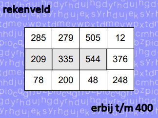 Rekenveld + t/m 400