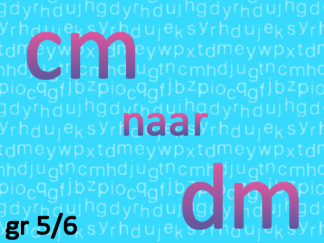 Afstandsmaten cm naar dm
