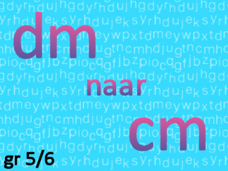 Afstandsmaten dm naar cm