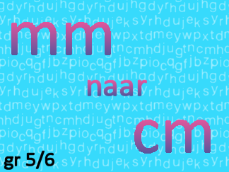 Afstandsmaten mm naar cm