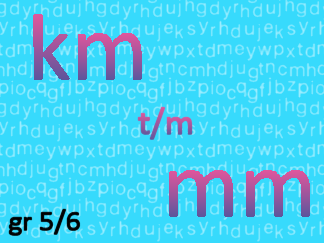 Afstandsmaten alles van km t/m mm