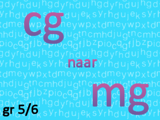 Gewichtsmaten cg naar mg