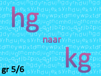 Gewichtsmaten hg naar kg