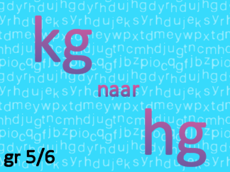 Gewichtsmaten kg naar hg