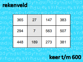 Rekenveld x t/m 600