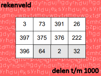 Rekenveld : t/m 1000