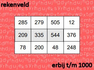 Rekenveld + t/m 1000