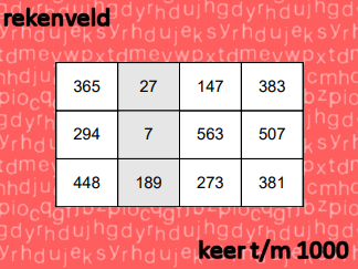 Rekenveld x t/m 1000