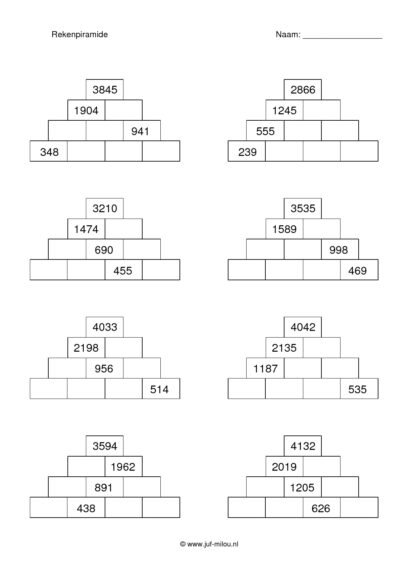 Rekenpiramides t/m 5000 - Afbeelding 2