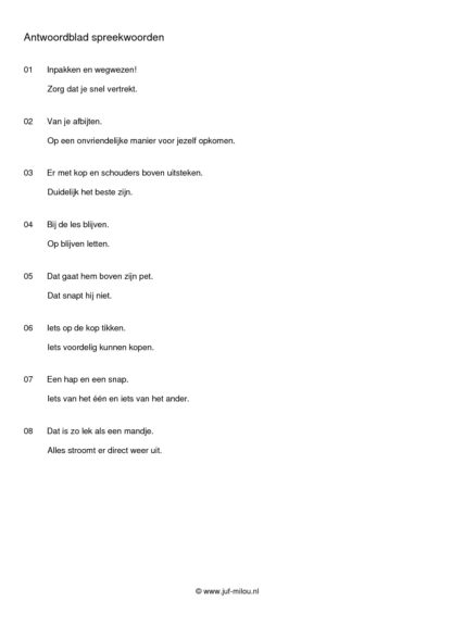 Spreekwoorden niveau 1 - Afbeelding 4