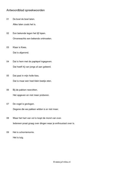 Spreekwoorden niveau 1 - Afbeelding 2