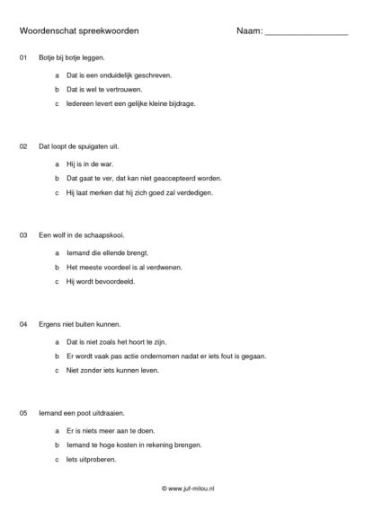 Spreekwoorden niveau 2 - Afbeelding 4