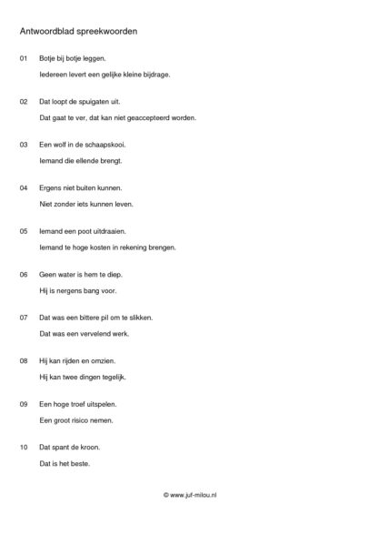 Spreekwoorden niveau 2 - Afbeelding 5